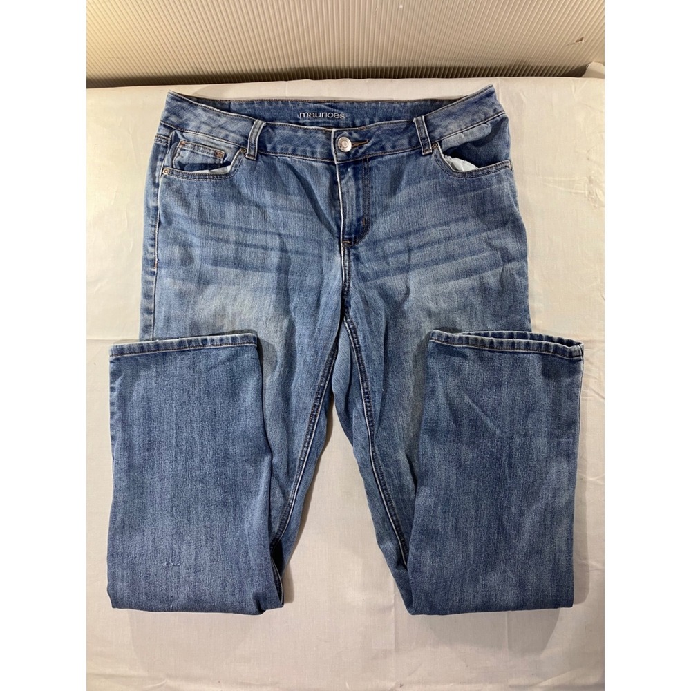 Maurices‎ Womens Jeans Size 12 Regular Blue Denim Bootcut Stretch